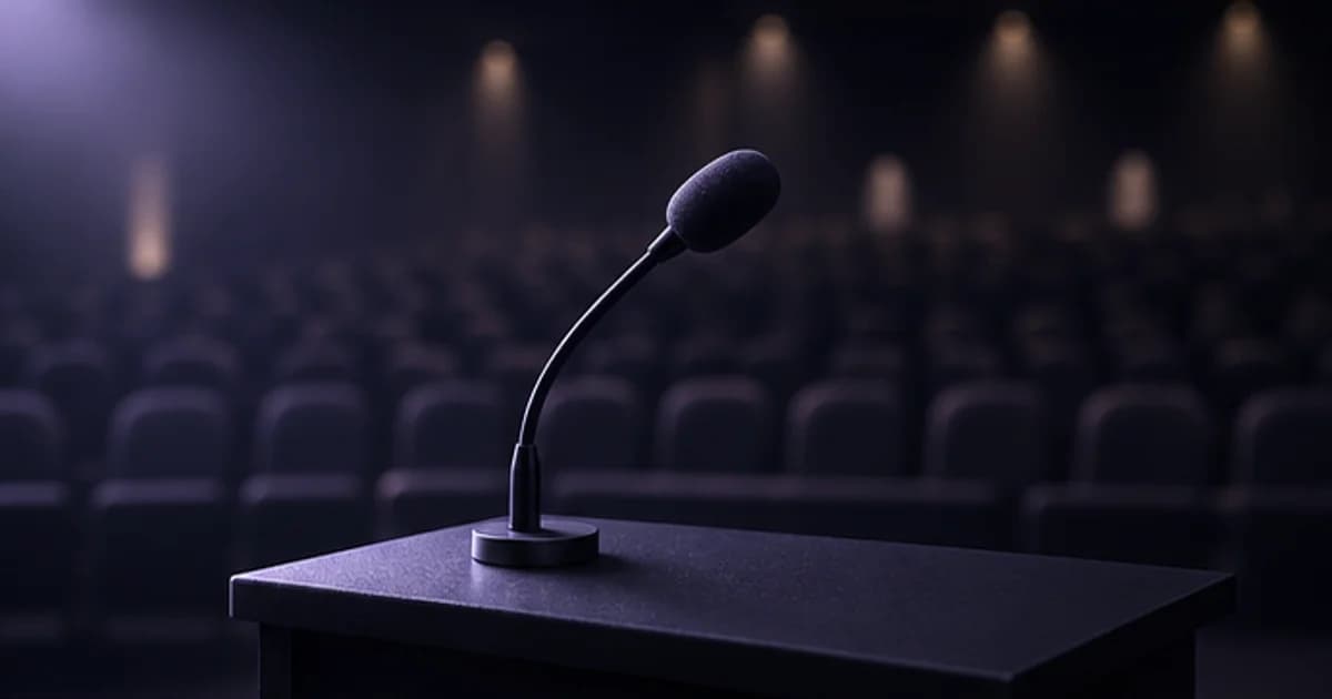 Editorial illustration: 50 public speaking affirmations + a 5-minute audio script